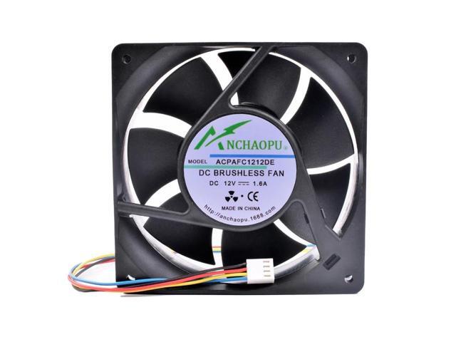 ANCHAOPU AFC1212DE 12cm 12038 120x120x38mm DC12V 1.60A 4 lines 4pin server chassis high speed cooling fan