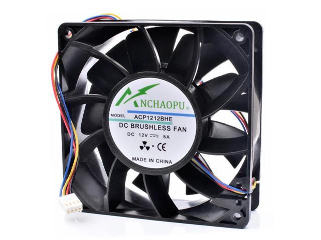 ANCHAOPU ACP1212BHE 12cm 12038 120mm 120x120x38mm DC12V 5A Ant S7 S9 chassis powerful cooling fan