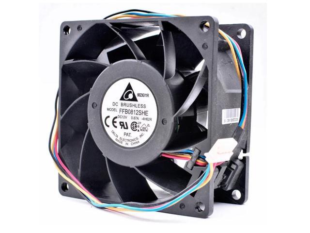 FFB0812SHE 8cm 8038 12V 0.87A 4 lines large air volume server cooling fan