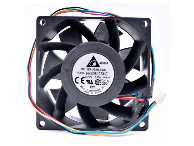 FFB0812SHE 8cm 8038 12V 0.87A 4 lines large air volume server cooling fan