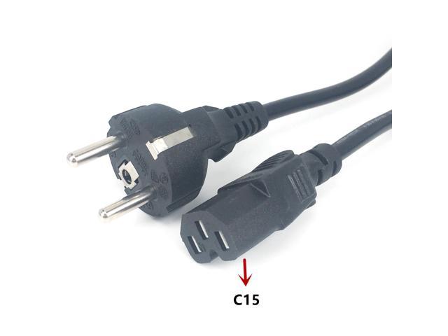 1.8m EU Schuko Power cables,Europe CEE7/7 Power Cord ,EU to C15 Power lead for household electrical appliances photo
