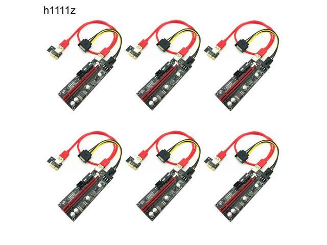 6PCS PCIE Riser 009S Plus Video Card Extension Cable Adapter PCI Express Riser VER009S PCI-E X16 Riser Card for BTC Miner Mining