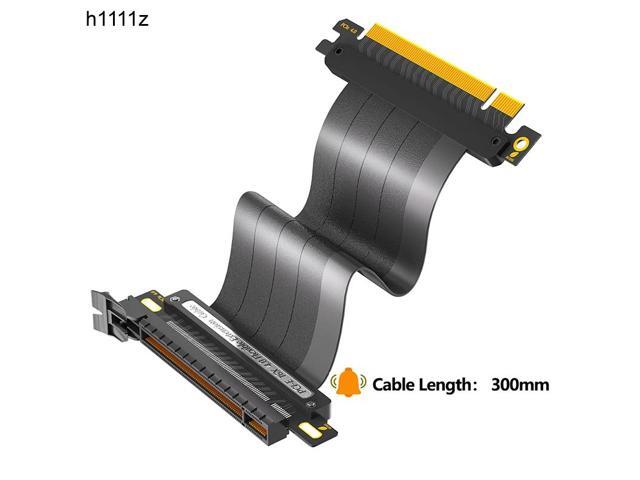 PCIe 4.0 x16 Riser Cable Graphics Card Extension Cord High Speed 64G Flexible PCI Express Gen 4 GPU ITX PC Connector for Desktop