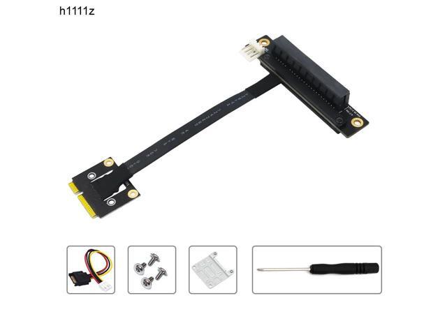 Add On Card 270 Degree Mini PCIe To PCI-E 8X Adapter Cable Mini PCIE to PCI Express X8 Riser 4Pin Power for PCIE Tester Extender
