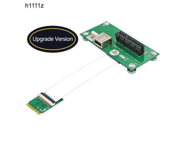 NGFF M.2 Key A/E to PCI Express X4 USB 2.0 Riser Card with FPC Extension Cable 4