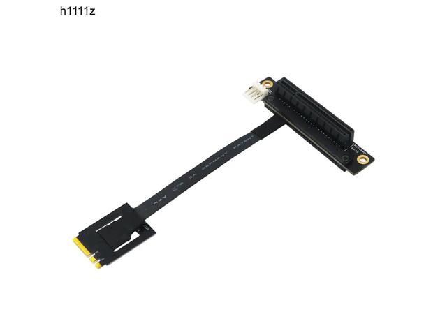 PCIE Riser 270 degree M.2 NGFF Dual Key A-E To PCI-E 8X Adapter Cable Converter 4P FDD Power Connector for PCI-E Tester Extender