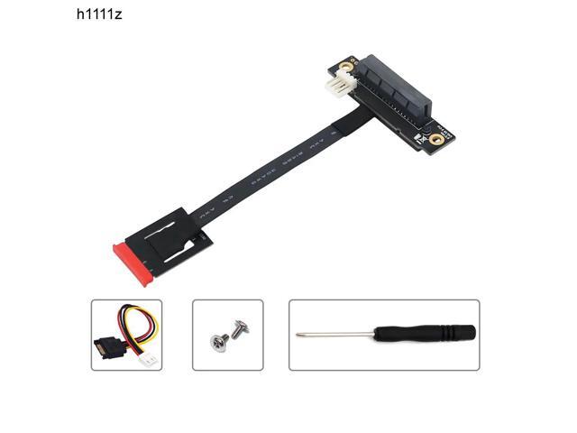 Add On Card 270 Degree M.2 NGFF Dual Key A-E To PCI-E 4X Adapter Cable 4P FDD Power Connector M2 Key A/E to PCI Express X4 Riser
