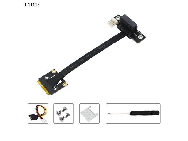 Add On Cards 270 Degree Mini PCIe To PCI-E 1X Adapter Cable Mini PCI Express to PCI-E X1 Riser 4Pin Power Connector for Extender