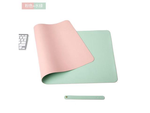 Double sided Large Mouse Pad PU Desk Mat Waterproof Leather Desk Table Protector Gaming Mouse Mat computer mat for Office Home(450x900mm)