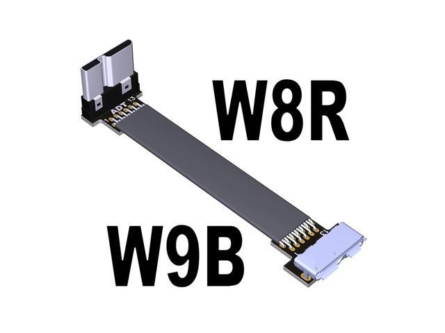 USB3.0 Micro-USB to Micro B Flat Cable Male-Male High Speed 5G/bps Extension Cord USB 3.0 Adapter Line for Micro-USB Extender(W9B-W8R)(15cm)