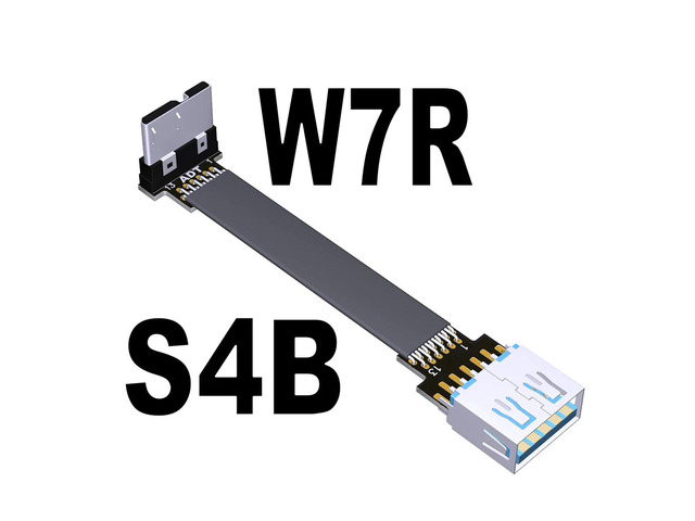 USB 3.0 Male to Female Flat Connection Cable 90 Degree Adapter Data Cord Type-A 