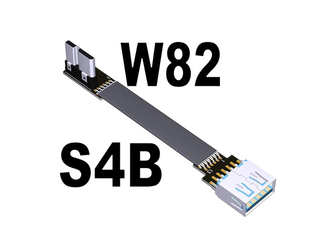USB 3.0 Male to Female Flat Connection Cable 90 Degree Adapter Data Cord Type-A 