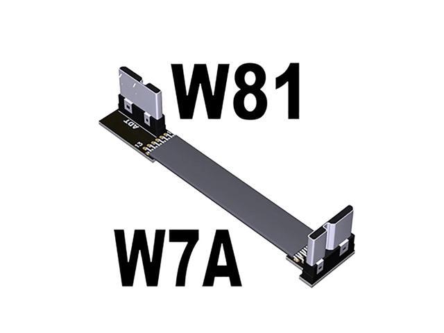 5g/bps USB 3.0 Male to Male Extension Cable Micro-b to Micro B Adapter Cord Support OTG Flat Line for External Hard Drive Case(W7A-W81)(25cm)