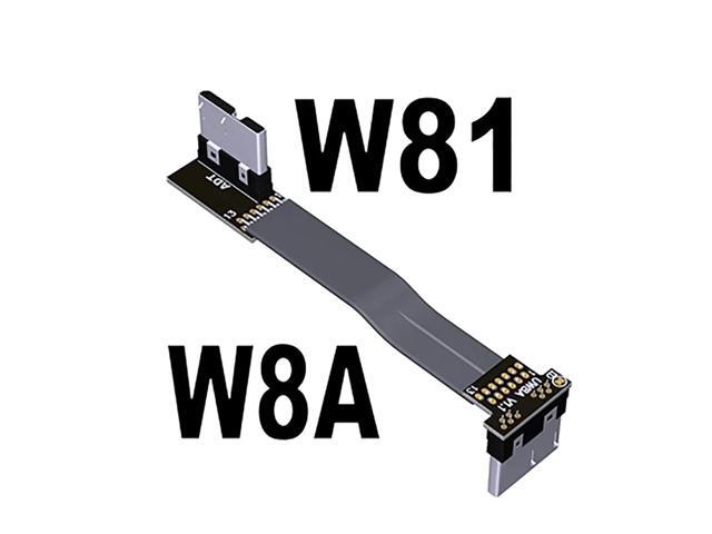 5g/bps USB 3.0 Male to Male Extension Cable Micro-b to Micro B Adapter Cord Support OTG Flat Line for External Hard Drive Case(W8A-W81)(15cm)