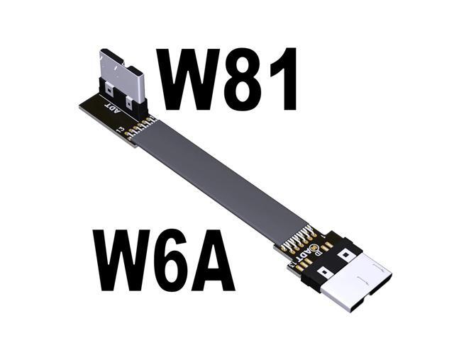 5g/bps USB 3.0 Male to Male Extension Cable Micro-b to Micro B Adapter Cord Support OTG Flat Line for External Hard Drive Case(W6A-W81)(25cm)