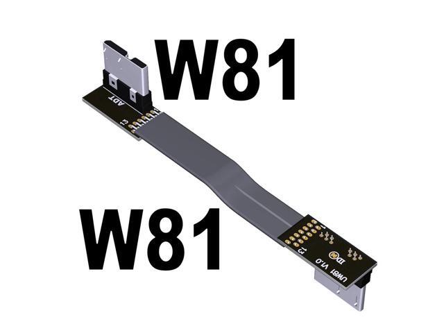 5g/bps USB 3.0 Male to Male Extension Cable Micro-b to Micro B Adapter Cord Support OTG Flat Line for External Hard Drive Case(W81-W81)(15cm)