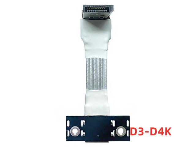 For DisplayPort 1.4 Cable + Fixing Hole Seat 4K HDR DSC DP Adapter for Video PC Laptop TV DP V1.4 Displayport Ribbon Extender(D3-D4K Silver)(15cm)