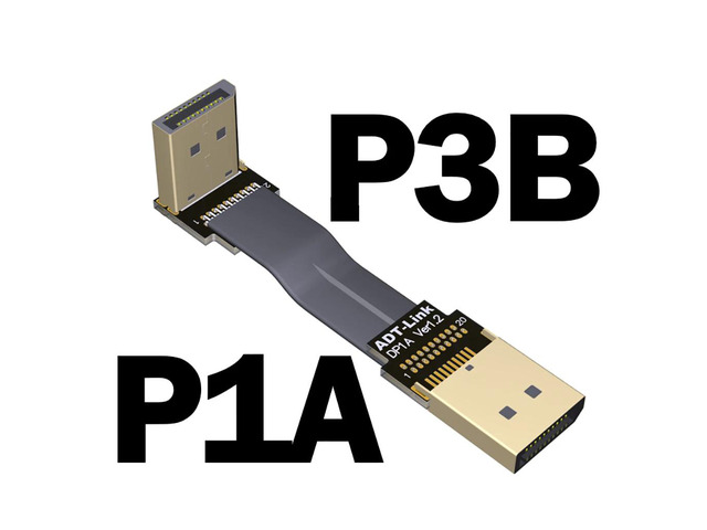 DP to DP Male to Male Extension Cable Displayport-compatible DP1.2 Adapter Flat 