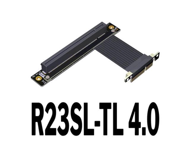 PCIe 4.0 x4 to x16 Extension Cable 4.0 PCI-e Riser Adapter Graphics Card Extender for GTX3080ti RX5700xt GPU(R23SL-TL)(15cm)