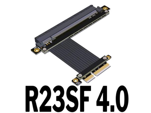 PCIe 4.0 x4 to x16 Extension Cable 4.0 PCI-e Riser Adapter Graphics Card Extender for GTX3080ti RX5700xt GPU(R23SF)(25cm)