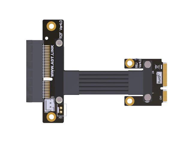 Mini PCI-E to PCIe 4.0 X16 X4 X1 Slot Extension Cable Wireless Network Riser Adapter Cord M.2 for NVME SSD to Mpcie Full Speed(R62JF Pcie4.0 x4)(25cm)