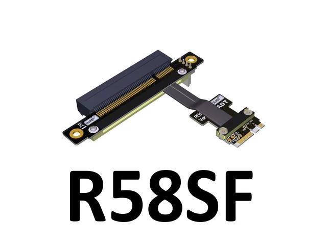 ADT-Link M.2 Key A. E WiFi Interface Riser Extender Adapter Cable to PCI-E x8 Gen 3.0 8G/bps Cable for PCIe 3.0 8x SSD M2(R58SF)(5cm)