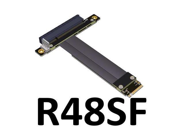 ADT-Link M.2 Key A. E WiFi Interface Riser Extender Adapter Cable to PCI-E x8 Gen 3.0 8G/bps Cable for PCIe 3.0 8x SSD M2(R48SF)(15cm)