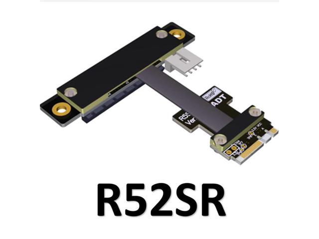 M.2 WiFi A E Key A+E To PCI-e 4x x4 Riser PCI Express Extender Adapter Ribbon Cable Gen3.0 Pcie 3.0 x1 Speed M2 Card Extension(R52SR)(80cm)