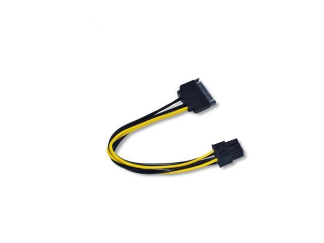 Desktop computer power SATA power port 15p to 6p graphics card power cord 15 pin to 6 pin graphics card power cord