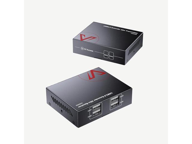 AV Access USB Extender Over Cat5e/6/6a/7 196ft/60M, 4 USB 2.0 Ports, Plug and Play, No Driver, Supports All Operating System, Keyboard and Mouse...