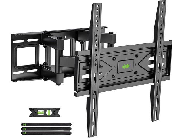 USX MOUNT Full Motion TV Wall Mount for Most 32-70 inch TVs up to 99 lbs, Wall Mount TV Bracket with Dual Articulating Arms, Swivel, Tilt, Max VESA...