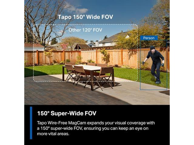 Tapo MagCam, 2025 Wirecutter Best Outdoor Security Camera & PCMag Editors Choice, 2K, Battery, Magnetic Mount Wireless Camera, 150° FOV, SD/Cloud...