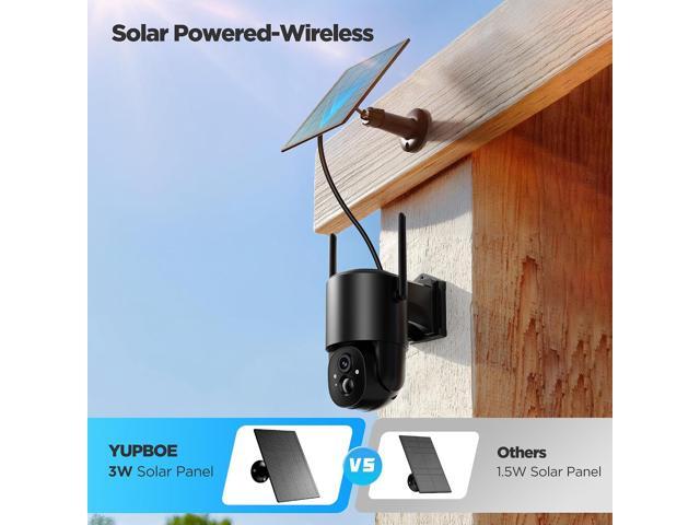 Security Cameras Wireless Outdoor Solar: Battery Cameras for Home Security WiFi Camera Outdoor Surveillance Camera PTZ 360° CCTV Cam System with...