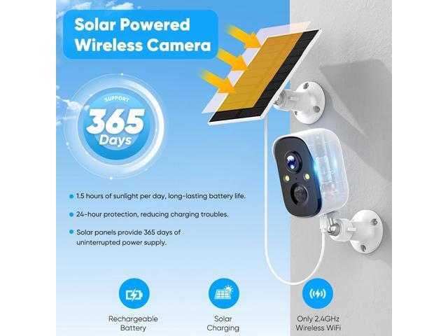 Security Cameras Wireless Outdoor, 2K Battery Powered Color Night Vision Camera, PIR Motion Detection, IP66 Waterproof, Cloud Storage/Mic-SD,...