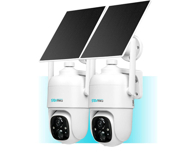 2CQ1 AI 2K Solar Security Camera Wireless Outdoor, Battery Powered,Two Way Audio,Motion Detection, 360° View,Easy to Setup,Color Night...