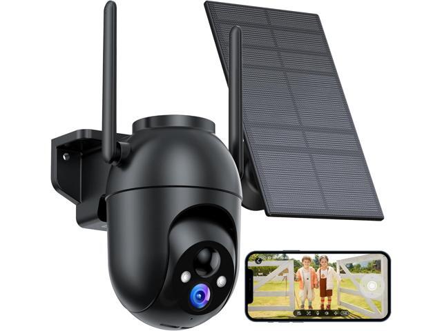 Security Cameras Wireless Outdoor Solar: 2K WiFi Camera for Home Security System - Battery Powered Cam IP66 Waterproof Motion Sensor - Camaras de...