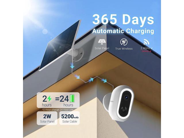 Laview 2K Solar Security Cameras Wireless Outdoor, Rechargeable Battery Wifi Cameras for Home Security with Spotlight Color Night Vision,Siren...
