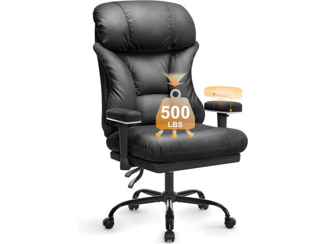 Office Chair,Executive Chair,Ergonomic Big and Tall Chairs 500lbs,Home Office Desk Chairs with Tilt Lock,Comfortable Chair with Adjustable Padded...