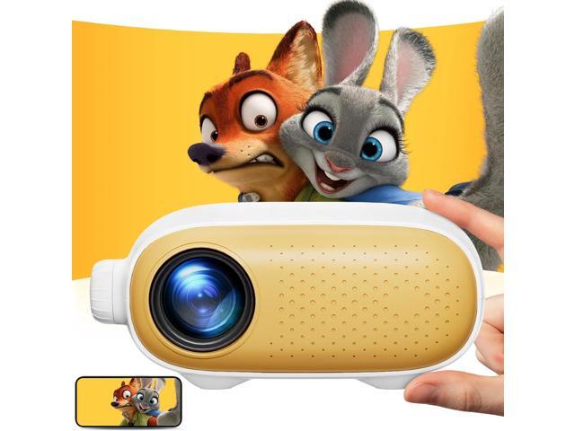 Mini Portable Projector for iPhone - HD 1080P Support Pico Movie Projector to Watch Cartoon, Phone Projector Compatible with HDMI, USB, TV Stick,...