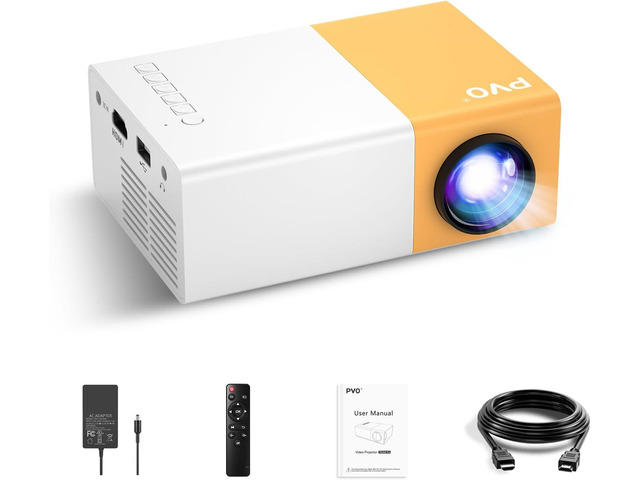 Mini Projector Portable For Cartoon, Outdoor Video Projectors, LED Pico Movie-Projector for Home Theater, Kids Gift, Video Can Be Easily Mirrored...