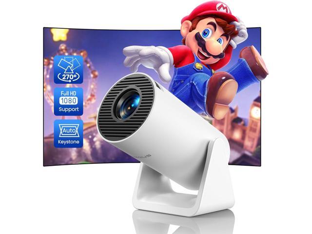 [Short Throw/Adjustable Stand]Mini projector with WiFi and Bluetooth, 2025 Upgrade Outdoor Portable Movie Projector 1080P, Auto Keystone, Home...