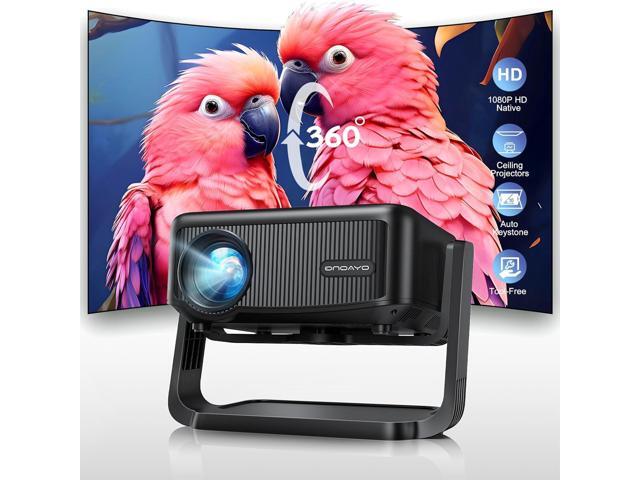 [360Â°Adjustable Stand] Mini Projector with WiFi and Bluetooth: Electric Focus & Auto Keystone 1080P 500 ANSI Bluetooth Projector, ONOAYO AY3...