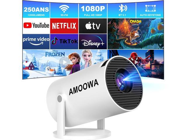 Portable 4K Mini Projector with WiFi and Wireless Bluetooth, Smart Proyector with Android 11, Projector with apps built in, 270Â° Rotatable, Auto...