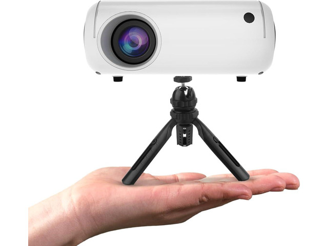Mini Portable Projector for iPhone (2025), 1080P Full HD Supported Video Projector with WiFi and Bluetooth, 26'-120' Screen Video Projector,...