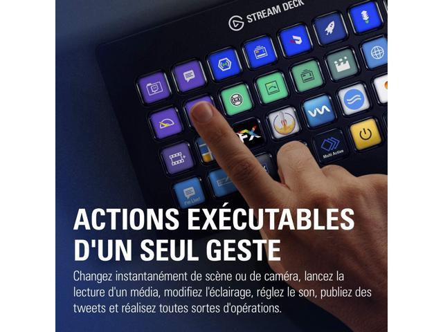 Elgato Stream Deck XL Advanced Studio Controller, 32 macro keys, trigger actions in apps and software like OBS, Twitch, YouTube and more, works...