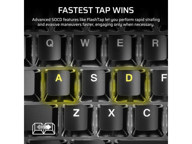 K70 CORE RGB Mechanical Wired Gaming Keyboard with Palmrest Pre-Lubed MLX Red Linear Switches, SOCD, ABS Double-Shot Keycaps, Sound Dampening,...