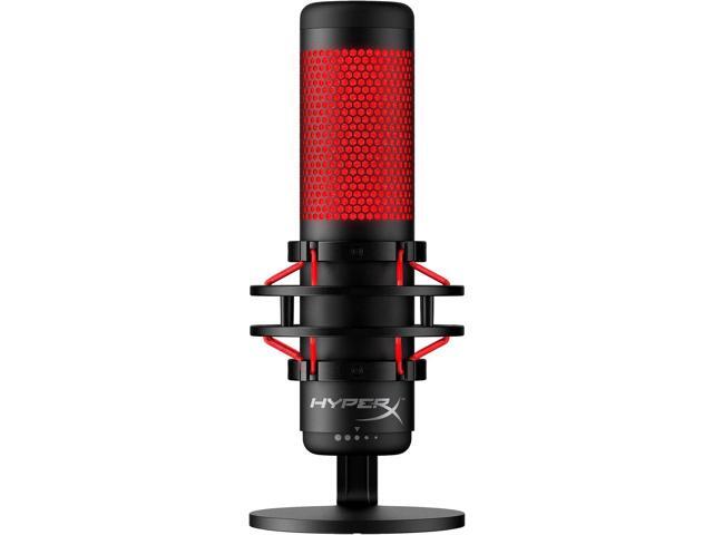 HyperX QuadCast - USB Condenser Gaming Microphone, for PC, PS4, PS5 and Mac, Anti-Vibration Shock Mount, Four Polar Patterns, Pop Filter, Gain...
