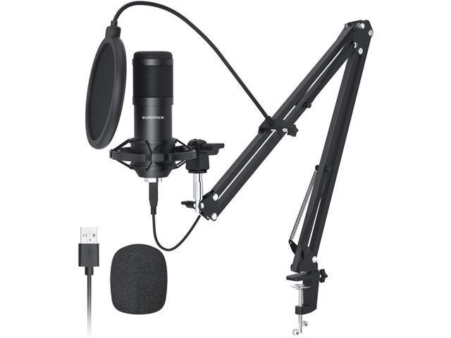 SUDOTACK USB Condenser Podcast Microphone for PC: Studio Microphone Kit with 192KHz/24bit Professional Sound Chipset Cardioid for Recording,...