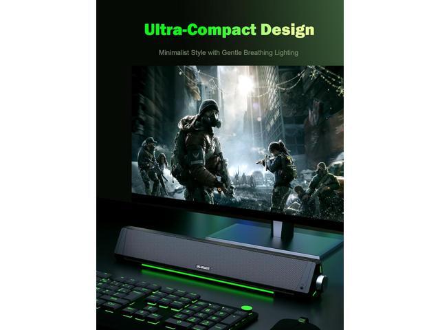 BLUEDEE Computer Speakers for Desktop PC, Computer Sound bar, HiFi Stereo Speakers for Computer Desktop, Bluetooth 5.0 and 3.5mm Aux-in PC...