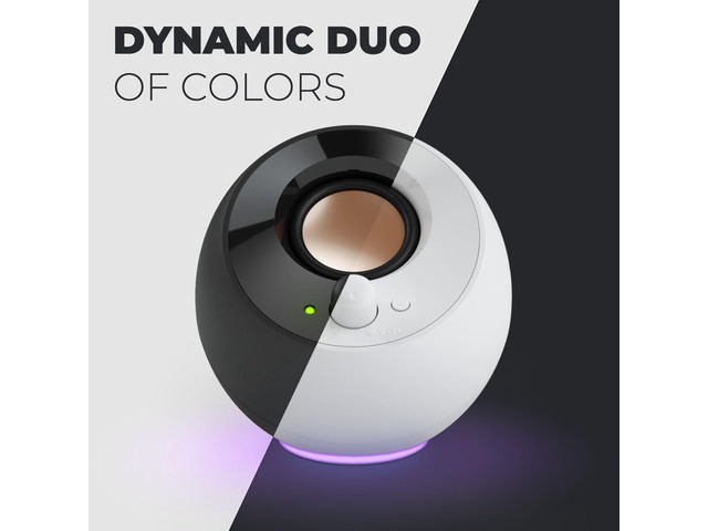 SE Minimalist 2.0 USB-C Powered PC Speakers with RGB Lighting, 3.5 mm AUX-in, Up to 4.4W RMS Power for Computers and Laptops (Black)